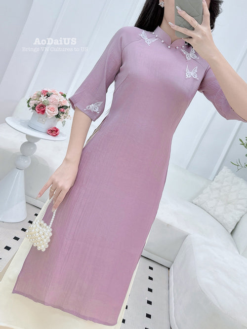 Lavender Butterfly Grace Áo Dài | Áo Dài Cách Tân F33
