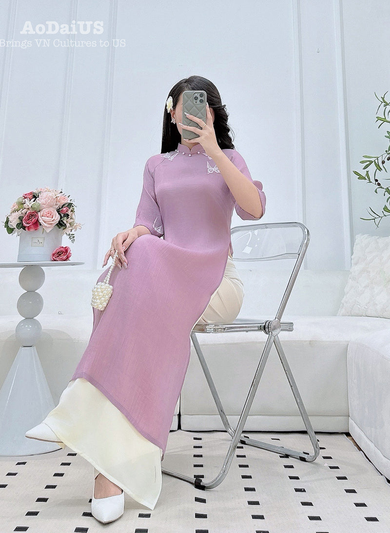 Lavender Butterfly Grace Áo Dài | Áo Dài Cách Tân F33