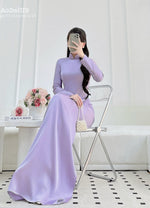 Light Purple Elegance Traditional Vietnamese Ao Dai No Pants | Áo Dài Tím H15