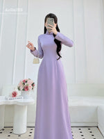 Light Purple Elegance Traditional Vietnamese Ao Dai No Pants | Áo Dài Tím H15