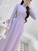 Light Purple Elegance Traditional Vietnamese Ao Dai No Pants | Áo Dài Tím H15