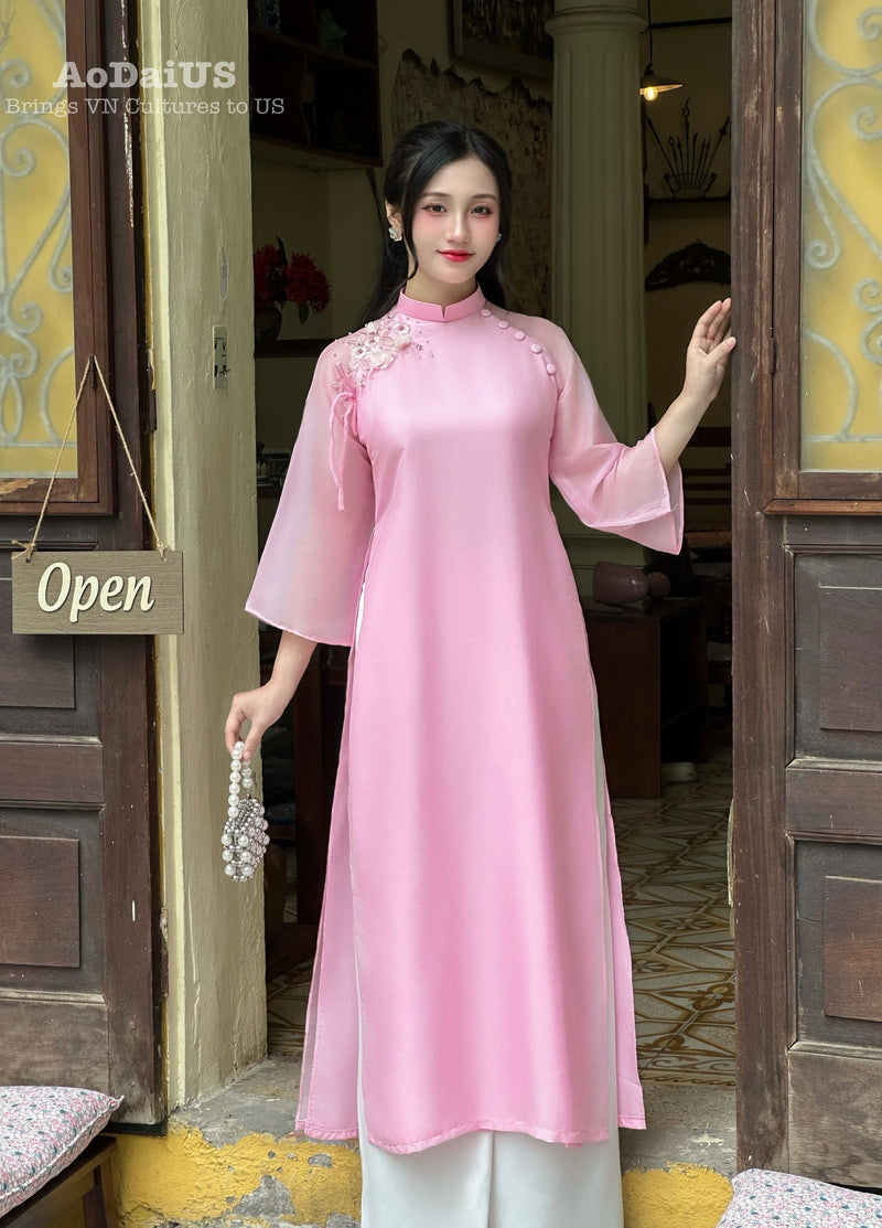 Blossom Touch Modern Vietnamese Ao Dai Set I11