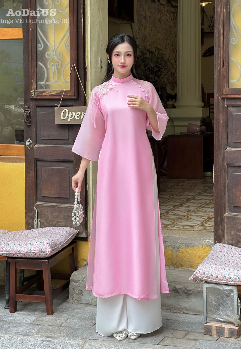 Blossom Touch Modern Vietnamese Ao Dai Set I11