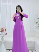 Royal Violet Vietnamese Traditional Ao Dai | Vietnamese Dress B30