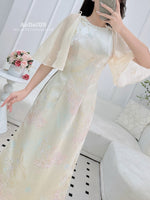 Beige Eternal Bond Matching Couple Ao Dai | Áo Dài Gia Đình V1