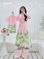 Mom and Daughter Matching Ao Dai | Vietnamese Family Ao Dai D36