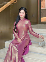 Glamorous Shine Ao Dai Set | Áo Dài Ánh Kim E1