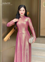 Glamorous Shine Ao Dai Set | Áo Dài Ánh Kim E1