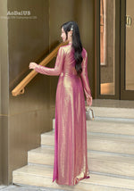 Glamorous Shine Ao Dai Set | Áo Dài Ánh Kim E1