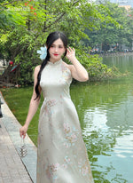 Butterfly Garden Sleeveless Ao Dai No Pants | Áo Dài Yếm Hồ Điệp B17