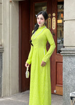 Vietnamese Traditional Ao Dai For Women-No Pants | Áo Dài Truyền Thống Tơ Lụa 2 Da