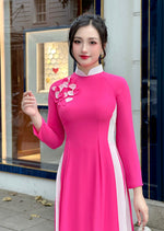 Vietnamese Traditional Ao Dai For Women | Áo Dài Truyền Thống Gấm 4 Tà