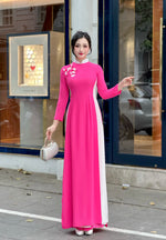Vietnamese Traditional Ao Dai For Women | Áo Dài Truyền Thống Gấm 4 Tà