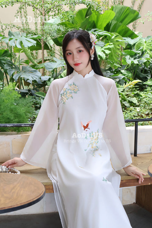 Whisper of Spring Modern Vietnamese Ao Dai | Áo Dài Cách Tân I5