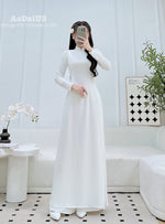 Mom and Daughter Matching Ao Dai | White Vietnamese Family Ao Dai