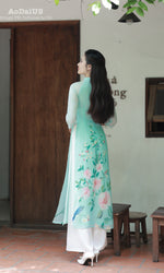 Birdsong Blossom Ao Dai Modern Vietnamese Ao Dai No Pants A20