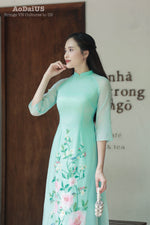 Birdsong Blossom Ao Dai Modern Vietnamese Ao Dai No Pants A20