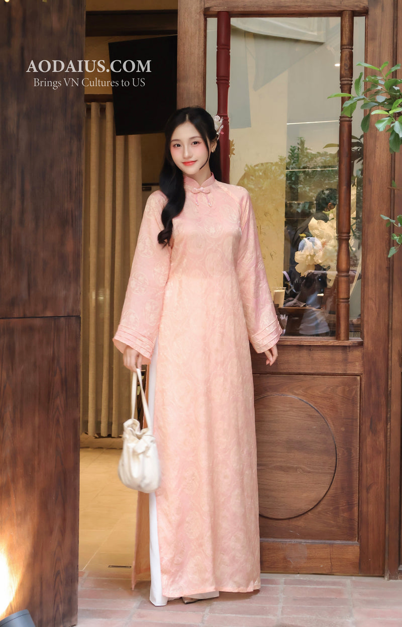 Pink Lily Ao Dai Top | Vietnamese Modern Dress | O56 – Ao Dai US