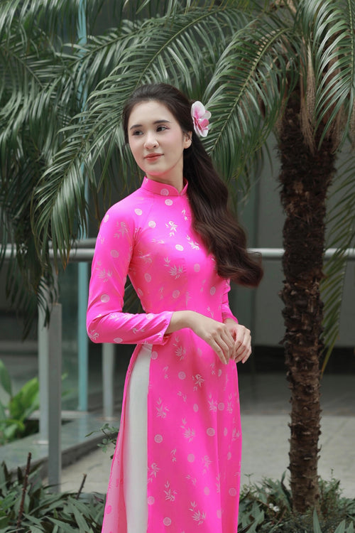 Matching Mom and Daughter Ao Dai Set | Ao Dai Thai Tuan Silk