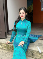 Áo Dài Gấm Set | Vietnamese Traditional Ao Dai For Women | Áo Dài Truyền Thống H30