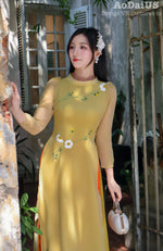 Green Melody Modern Vietnamese Ao Dai | Áo Dài Cách Tân