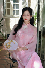 Pink Modern Vietnamese Ao Dai | Áo Dài Hồng Duyên Cách Tân