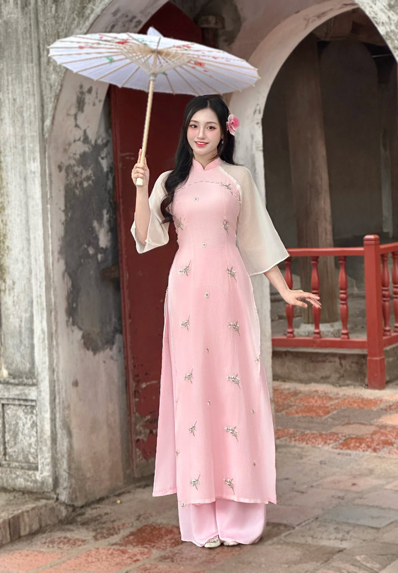 Pink Modern Ao Dai For Women
