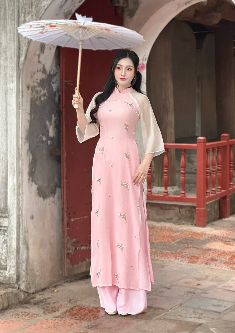 Pink Modern Ao Dai For Women Pink Modern Ao Dai For Women