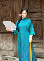 Blue Silk Ao Dai | Traditional Vietnamese Ao Dai | No Pants H28