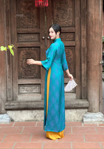 Blue Silk Ao Dai | Traditional Vietnamese Ao Dai | No Pants H28