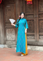 Blue Silk Ao Dai | Traditional Vietnamese Ao Dai | No Pants H28