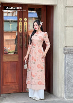Floral Modern Vietnamese Ao Dai No Pants | Áo Dài Cách Tân C8