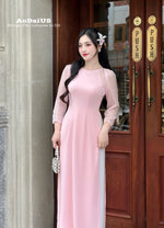 Pink Modern Vietnamese Ao Dai No Pants | Áo Dài Cách Tân