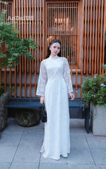 Pure Grace Lace Traditional Vietnamese Ao Dai No Pants