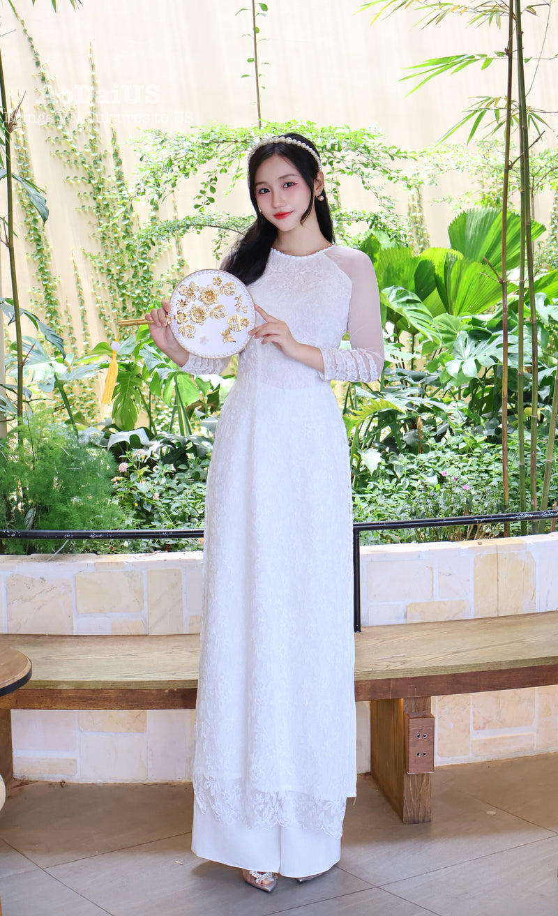 Pure Elegance Modern Vietnamese Ao Dai Set E33