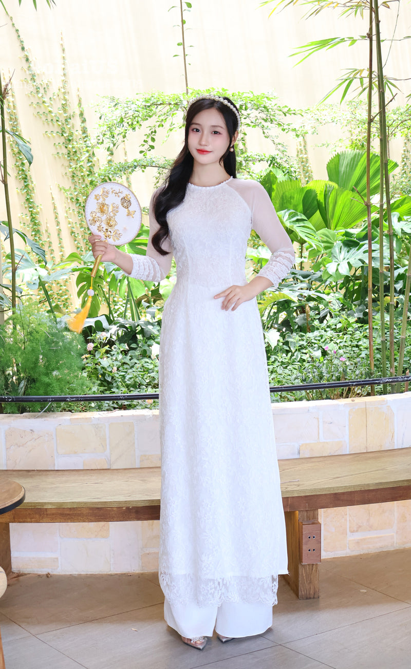 Pure Elegance Modern Vietnamese Ao Dai Set E33
