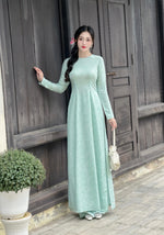 Mint Ao Dai Gam NO PANTS | Ao Dai Vietnam | Vietnamese Traditional Ao Dai For Women | Áo Dài Truyền Thống H13