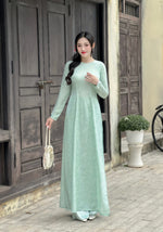 Mint Ao Dai Gam NO PANTS | Ao Dai Vietnam | Vietnamese Traditional Ao Dai For Women | Áo Dài Truyền Thống H13