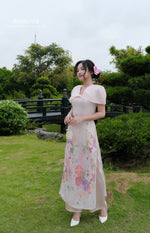 Blush Elegance Modern Vietnamese Ao Dai No Pants B17