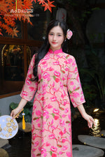 Mangolia Hot Pink Modern Vietnamese Ao Dai Set B10