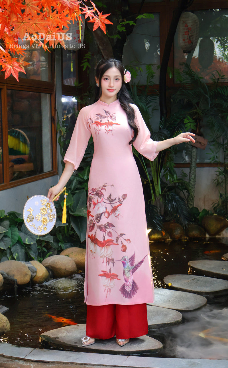 Blossom Hummingbird Modern Vietnamese Ao Dai A27
