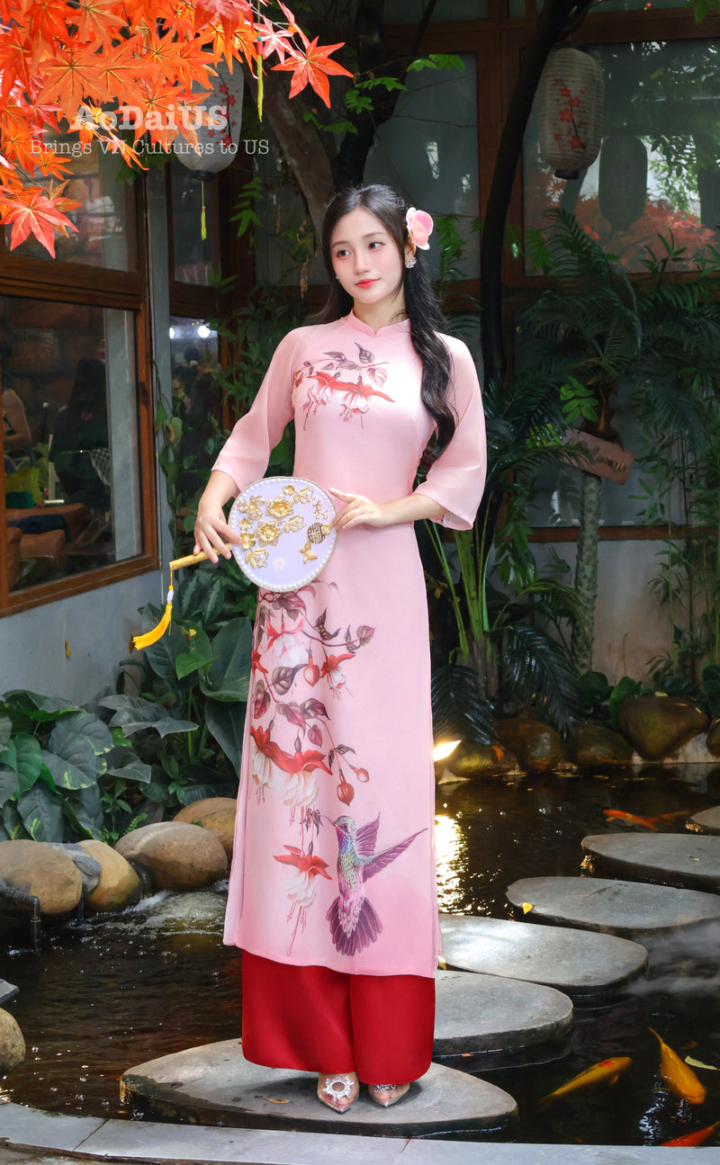 Blossom Hummingbird Modern Vietnamese Ao Dai A27