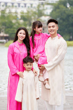 Pink Doan Vien Matching Family Ao Dai | Áo Dài Gia Đình