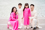 Pink Doan Vien Matching Family Ao Dai | Áo Dài Gia Đình