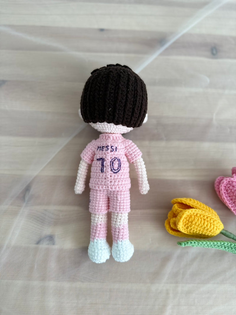 Crochet Messi Doll, Handmade Messi Doll, Stuffed Messi, Mini Messi Plush, Amigurumi Messi Doll, Messi Doll