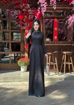 BLACK Silk Ao Dai For Women NO Pants | Áo Dài Truyền Thống