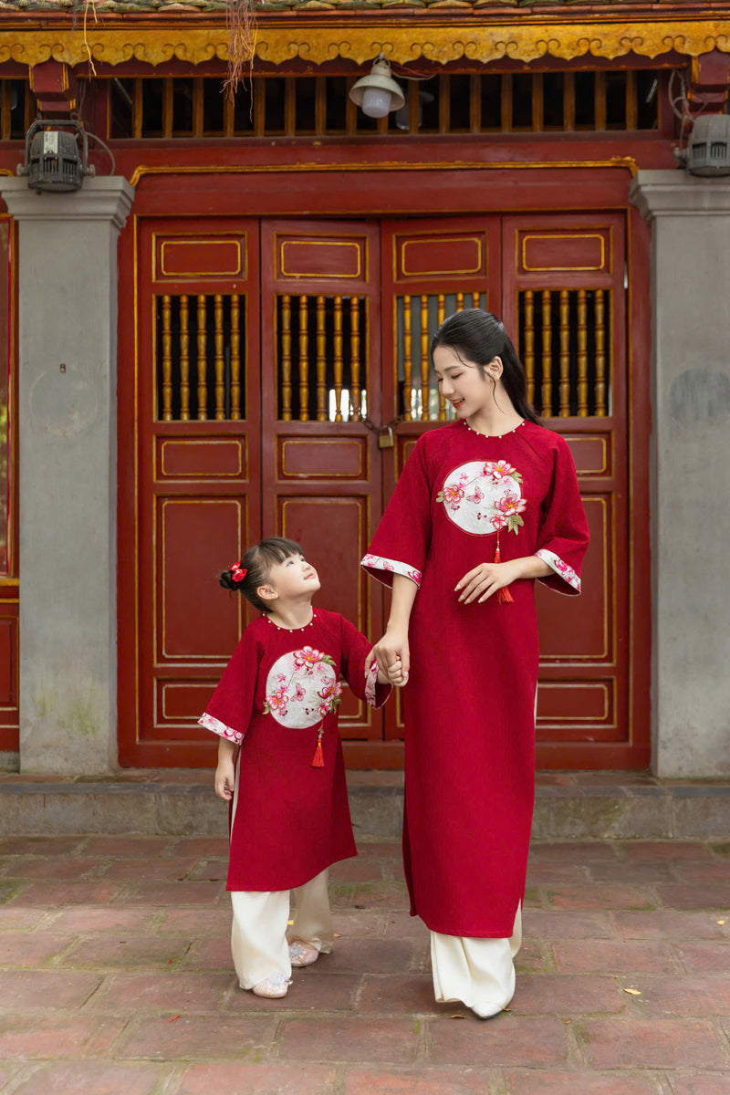 Matching Mother & Daughter Dresses | Áo Dài Đôi Mẹ và Bé