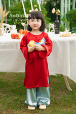 Red Yen Thu Matching Family Ao Dai | Áo Dài Gia Đình