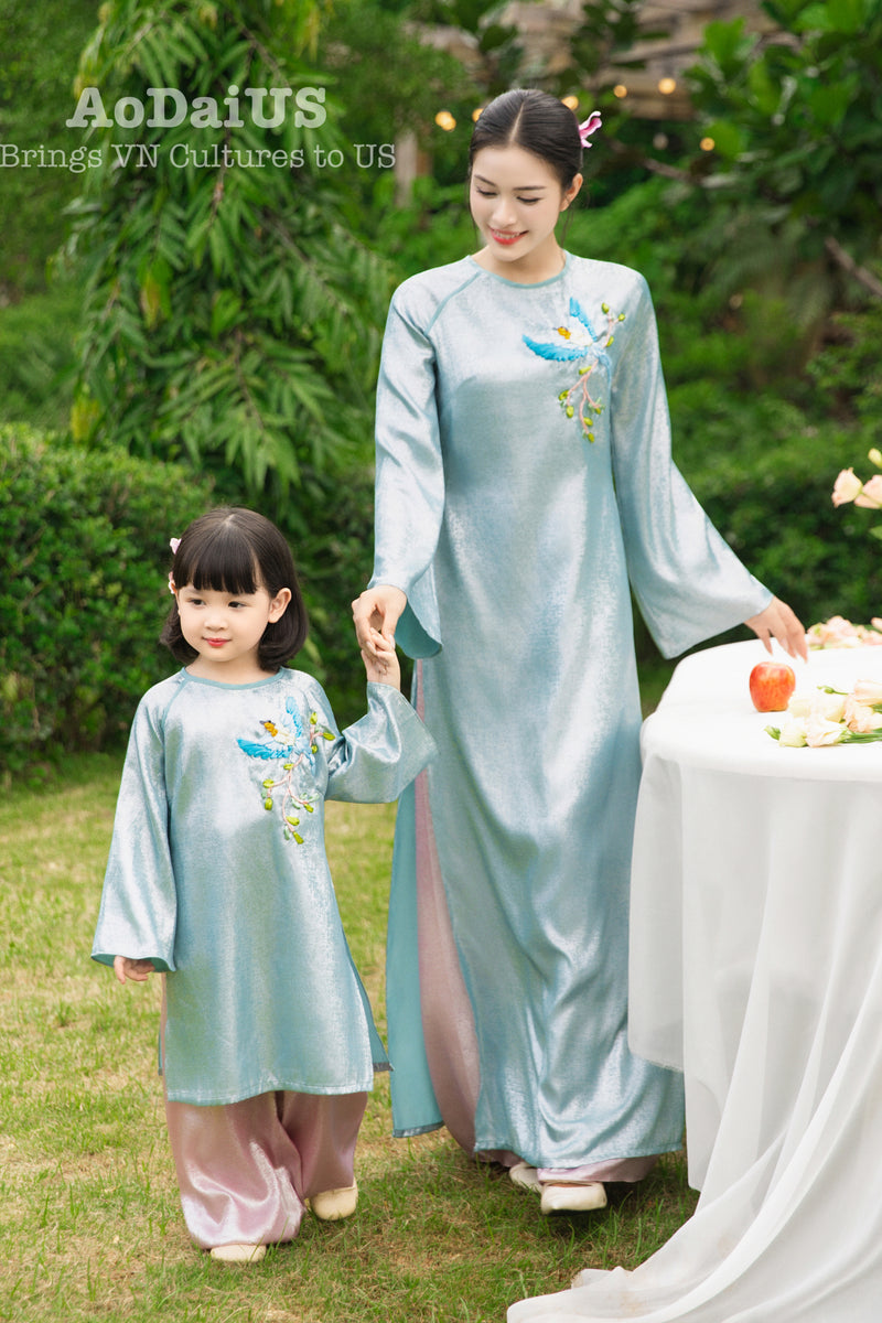 Mint Yen Thu Matching Family Ao Dai | Áo Dài Gia Đình