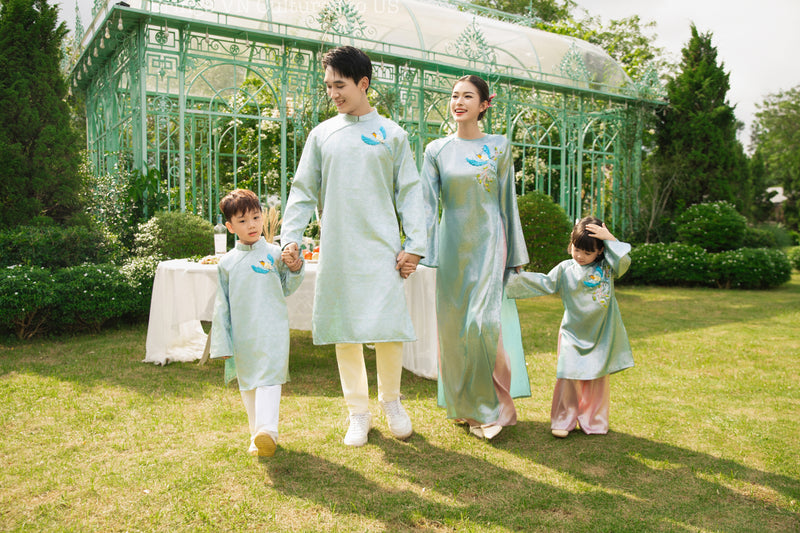 Mint Yen Thu Matching Family Ao Dai | Áo Dài Gia Đình